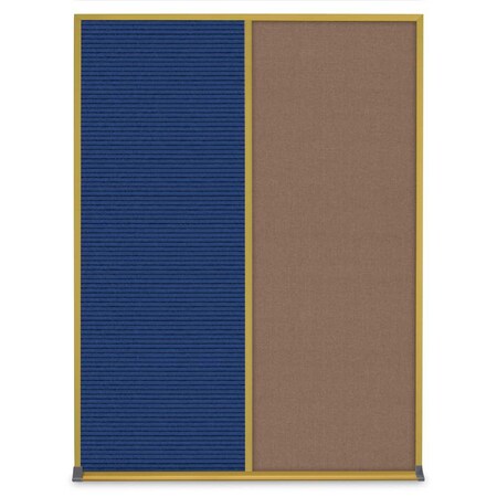 United Visual Products Single Door Radius Corkboard, 24"X36", B UV8001-BRONZE-CLOUD